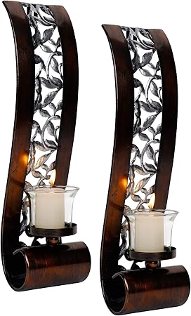 Wall Sconce 14.4 x 3.5 Inch, with Tea Light Candle Holder
