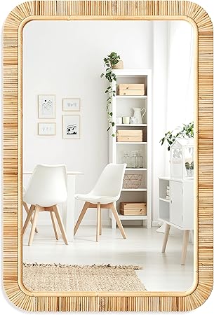 Barnyard Designs Rattan Bathroom Mirror